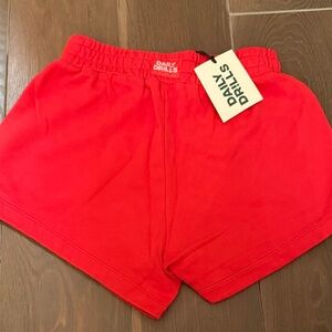 Daily Drills Bold Red Athletic Shorts